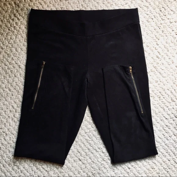 Vestique: High-waisted blk faux suede leggings - Picture 3 of 4